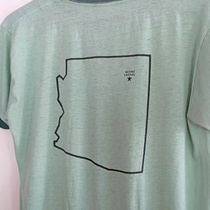 Arizona t shirt / 70s t shirt / ringer shirt / 1970s Arizona Keams Canyon green ringer hiking t shirt Small image 5