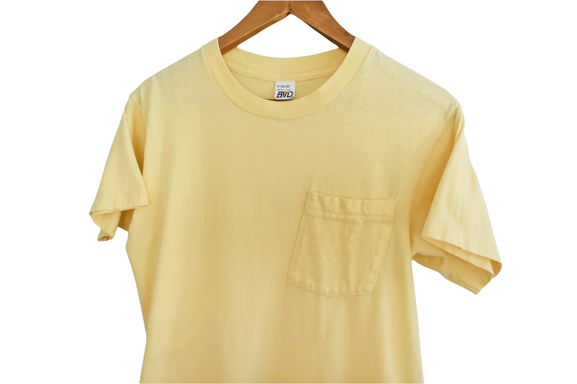 ポケットTシャツ / 80年代Tシャツ / 1980年代BVDライトイエロー 