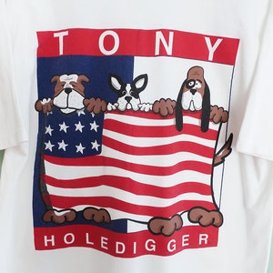 Tommy Hilfiger shirt / vintage parody shirt / 1990s Tommy Hilfiger dog bootleg shirt XL image 3