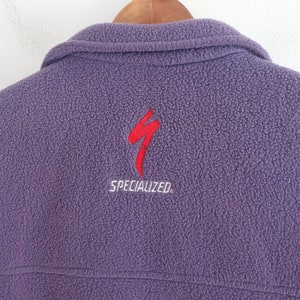 Gilet polaire des années 90 / Vélos spécialisés / 1990s Specialized Cactus Cup Mountain Bike Cycling violet polaire zip up gilet Medium image 5