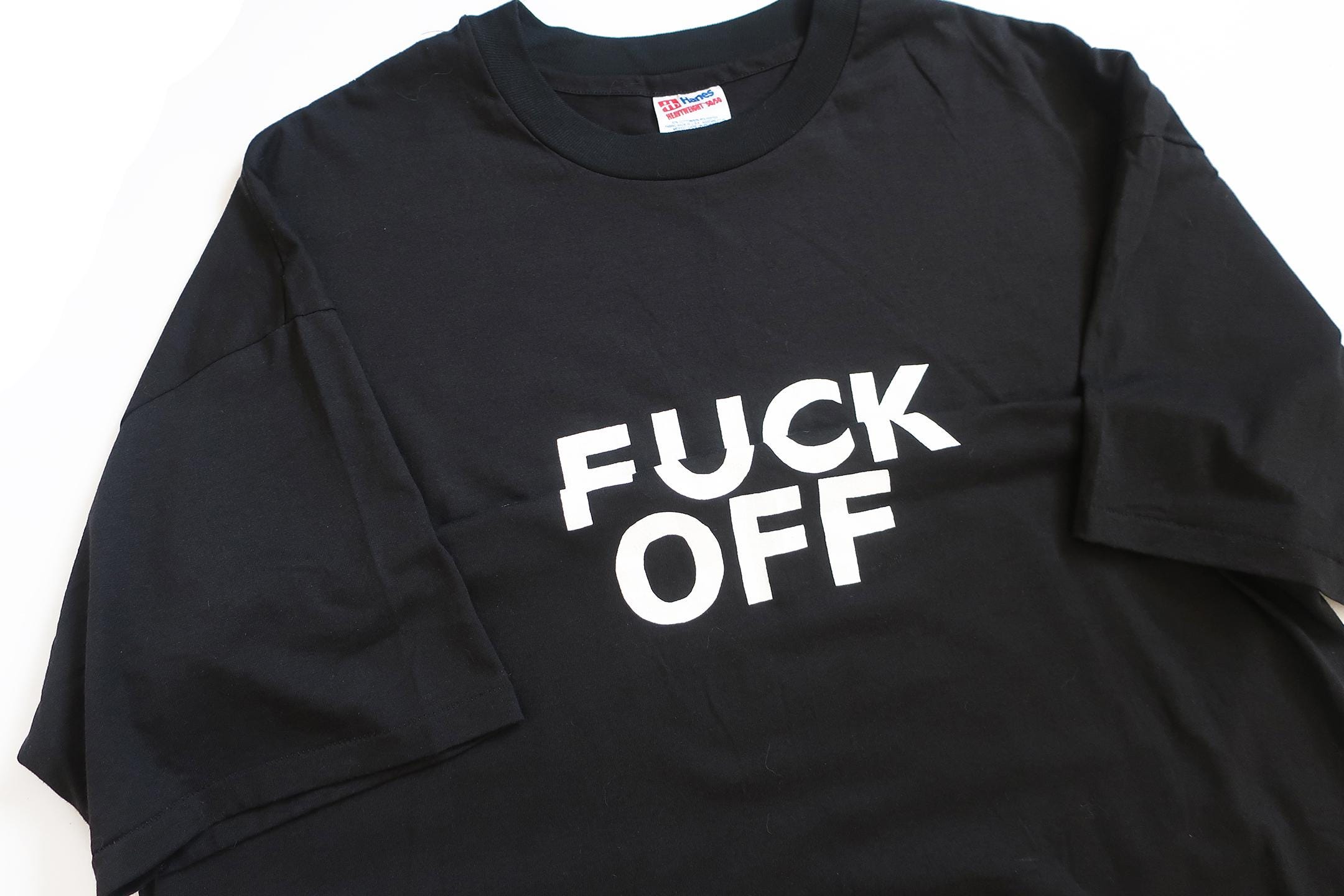 Vintage Bad Word Shirt / Fuck off Shirt / 1990s Hanes Hidden Fuck 