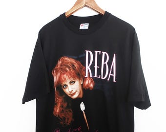 vintage band t shirt / 90s Reba shirt / 1990s Reba Read My Mind In Concert country music band shirt XL