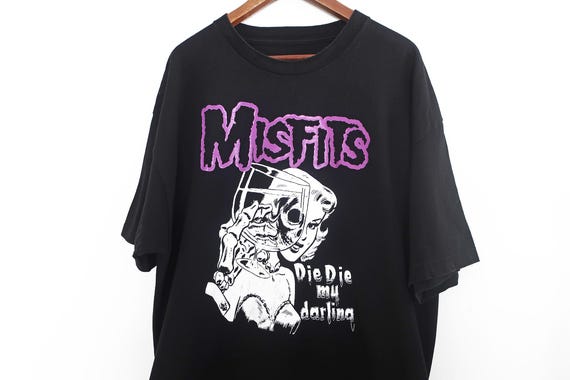 Vintage Band Shirt / Misfits T Shirt / Y2K Misfits Die Die My