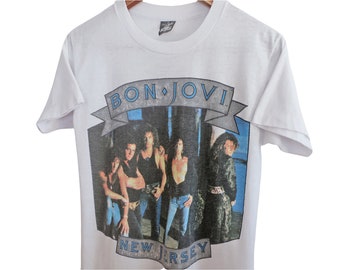 Bon Jovi shirt / 80s band shirt / 1980s Bon Jovi The Jersey Syndicate tour t shirt Small