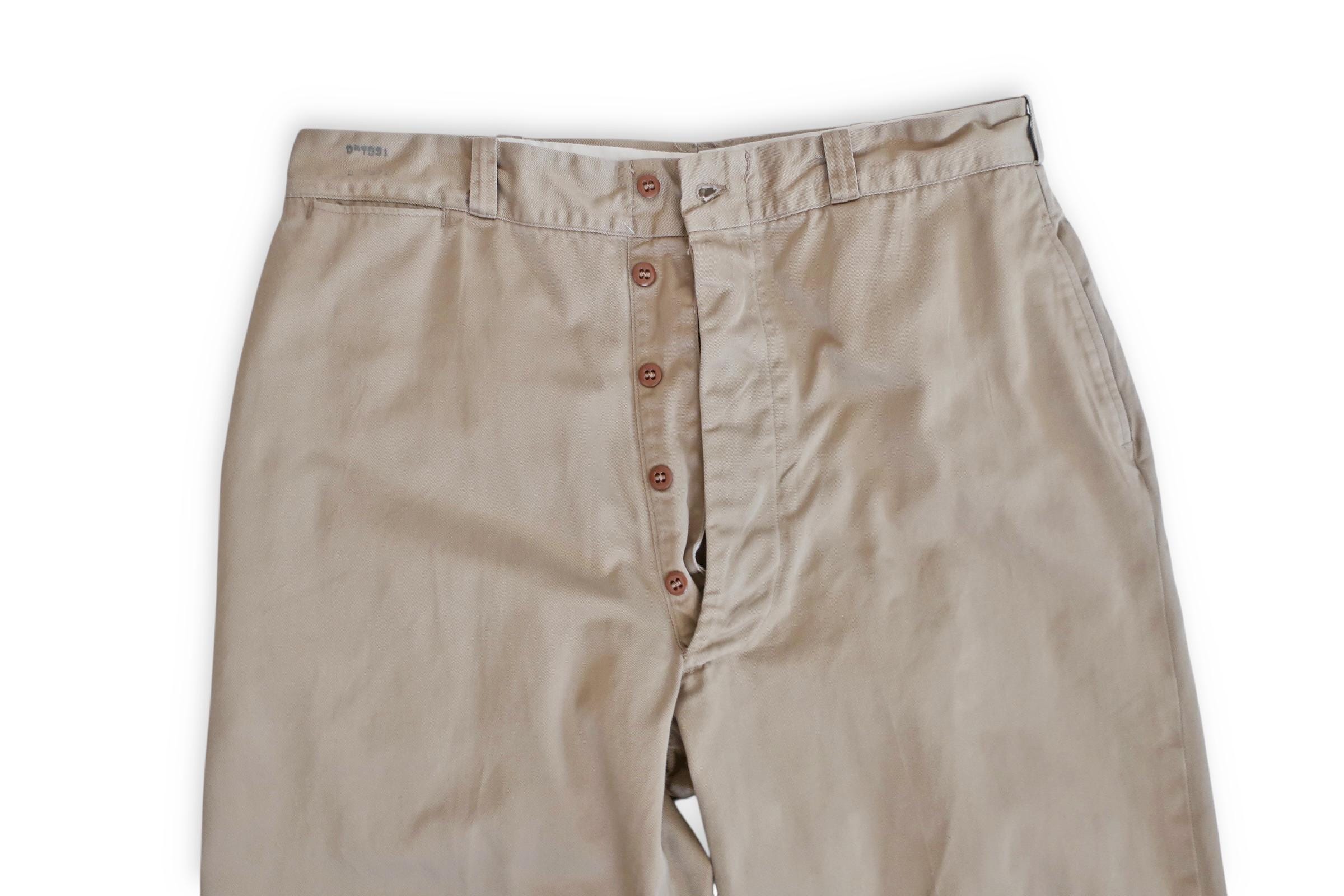 1950年代　ヴィンテージ　USARMY CHINO TROUSERS Vintage Military Chinos / 50s Work Pants / 1950s US Army Khaki