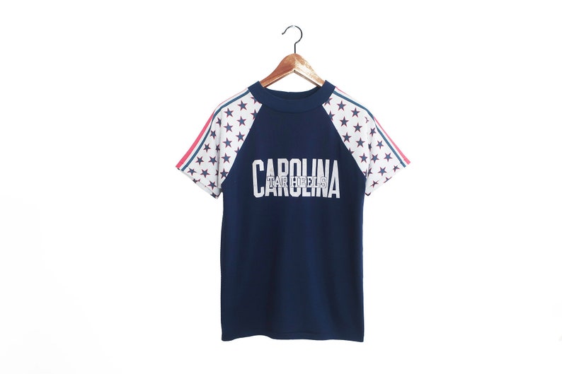 Velva Sheen t shirt / Carolina Tar Heels / 70s t shirt / 1970s Stars and Stripes Carolina Tar Heels shirt Medium image 1