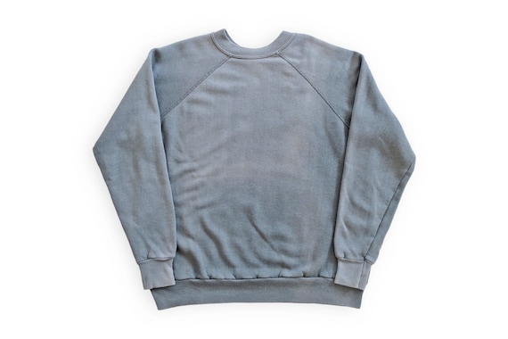 sun faded sweatshirt / 70s sweatshirt / 1970s gre… - image 2