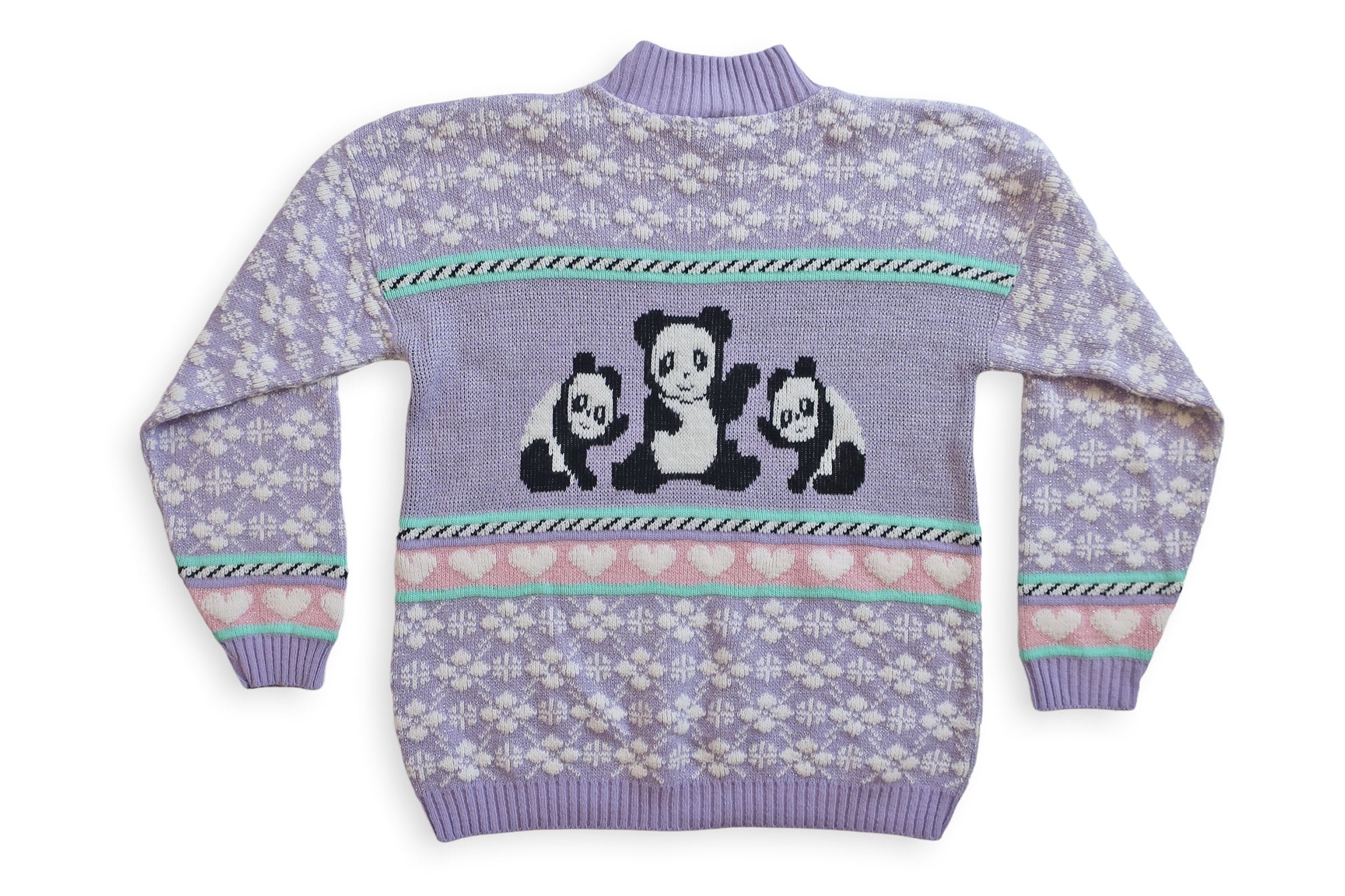 Panda Sweater / Kawaii Sweater / 1980s 