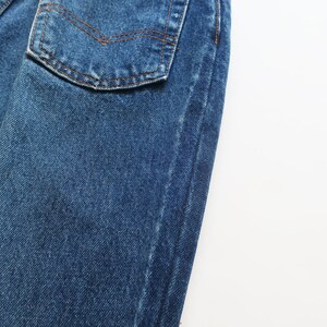 vintage Levis 501 / high waist jeans / 1980s Levis 501 raw hem dark wash high waist jeans 26 image 8