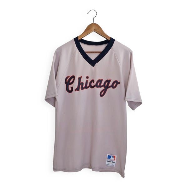 vintage Chicago jersey / 80s White Sox jersey / 1980s San Knit Chicago White Sox baseball jersey Medium