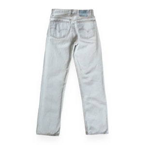 vintage Levis 501 / distressed jeans / 1990s Levis 501 faded light wash denim straight leg high waist jeans 27 image 3