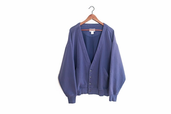 Navy sweatshirt best sale cardigan