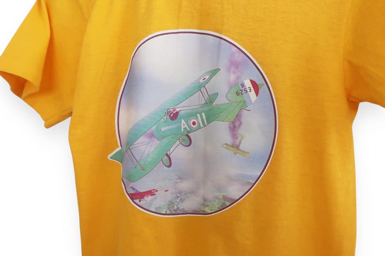 Vintage surfskjorta / 70-tals t-shirt / 1970-tals Hawaii Surfer gul bomullsaloha t-shirt XS bild 5