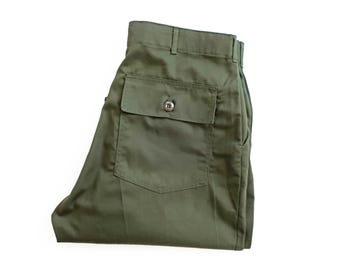 60s 70s Vintage Military U.S. Army Og-107 Baker Pants Size 28-29
