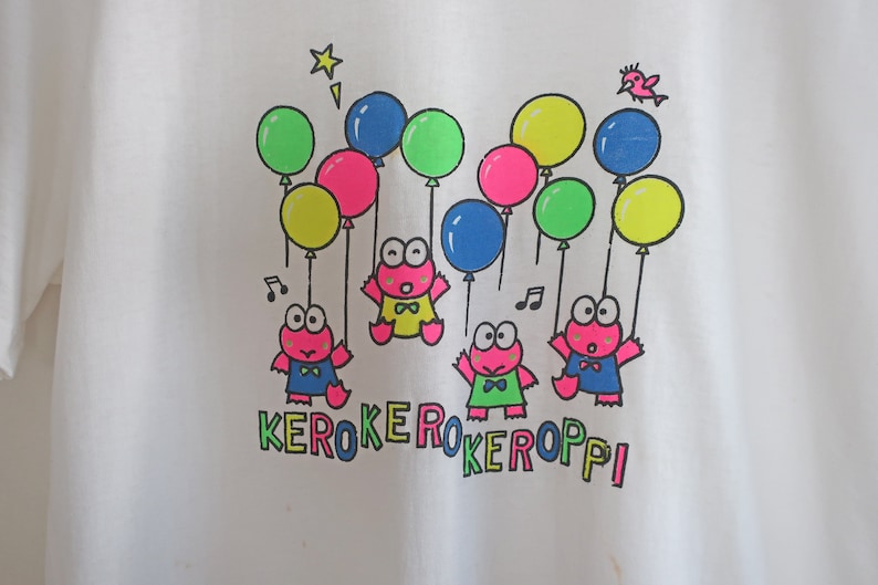 Keroppi t shirt / vintage Sanrio shirt / 1990s Keroppi Sanrio single stitch t shirt Small Hello Kitty image 3