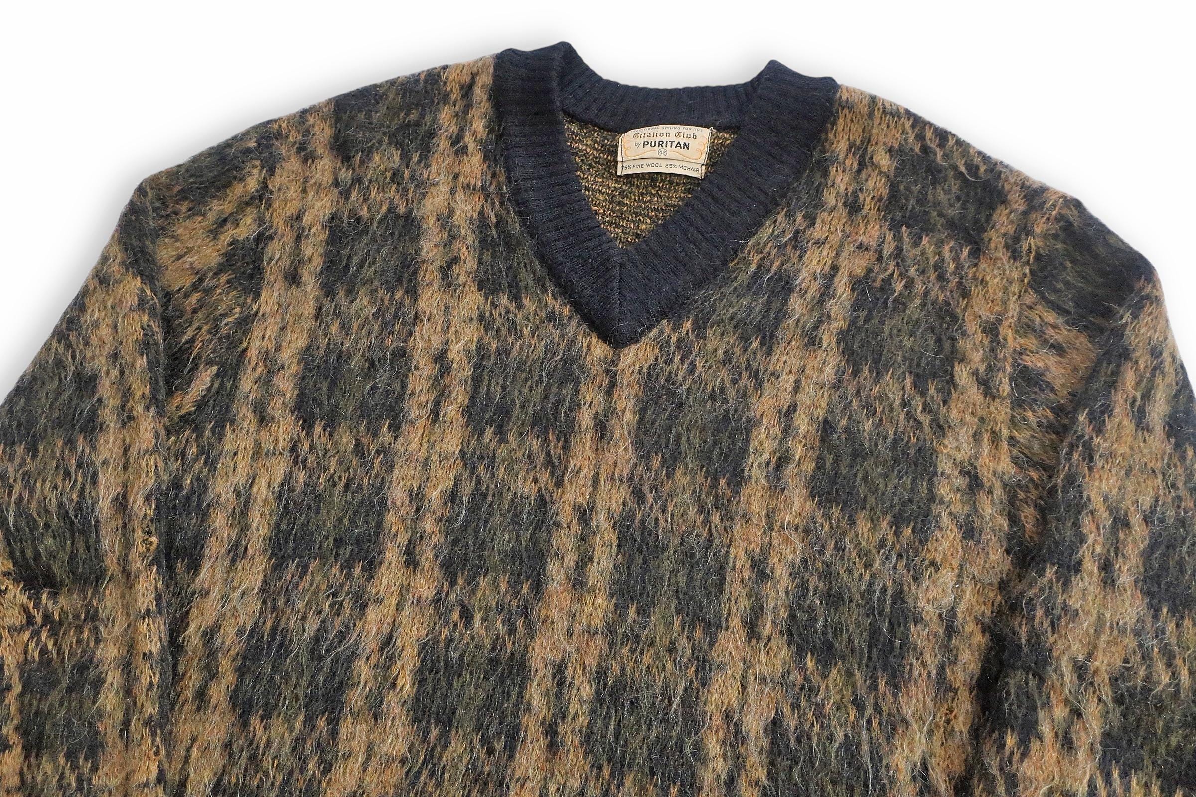 Mens V Neck Mohair - Etsy