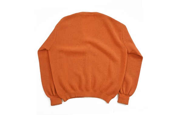 Vintage Cardigan / Orange Cardigan / 1960s Fuzzy Alpaca Knit 