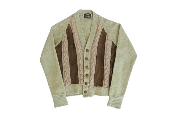 vintage cardigan / grandpa cardigan / green cardig