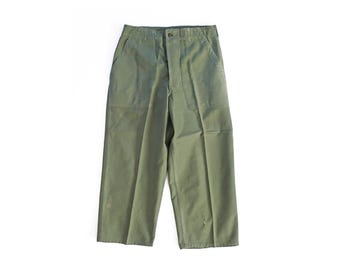 vintage legerbroek / broek OG 107 / jaren 60 katoensatijn katoensatijn Amerikaanse legerbroek medium