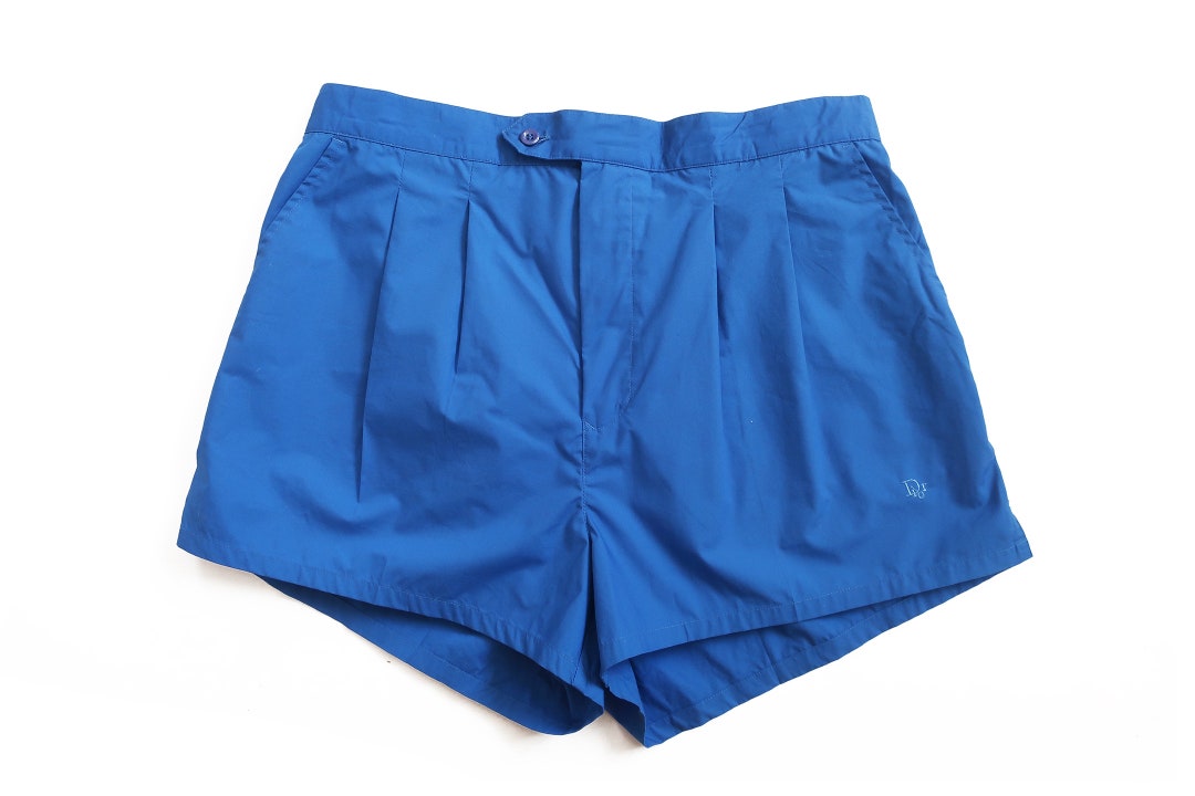 Vintage Swim Shorts / Dior Shorts / 1980s Christian Dior Blue - Etsy