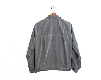 Vintage Jacket / 60s Work Jacket / 1960s Grey Harrington Zip