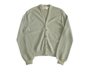 Vintage Cardigan / Mohair Cardigan / 1960s Campus Fuzzy Mohair