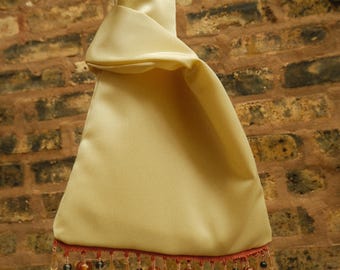 Handmade Beaded Print Handbag – Evening Clutch Bag