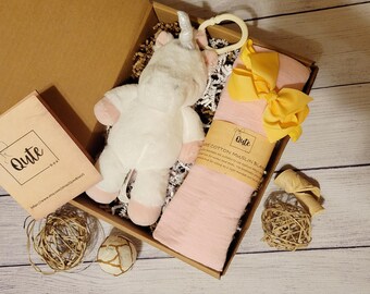 Baby Girl toy and swaddle Gift box