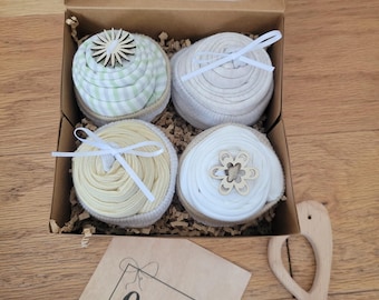 Baby Bodysuit Cupcake Gift Box, Unisex Newborn Clothes, Baby Shower Present