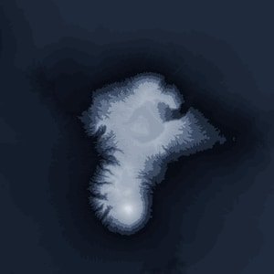 Mount Bromo Volcanic Crater Art Print — Abstract Caldera Map