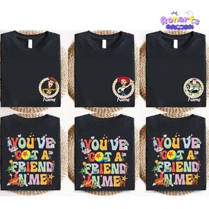 Custom Toy Story Family Matching Shirts, Personalized Woody Shirt, Jessie Rex Slinky Alien Matching Group Tees, Buzz Lightyear Shirt image 2