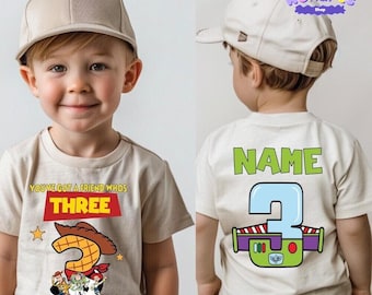 You've got a friends who's three, Toy Story Inspired 3rd Birthday Shirt, Infinity and Beyond Party, Buzz Lightyear Shirt, Woody Birthday Boy