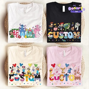 Personalized Disneyland Family Trip 2026 Shirt, Walt Disneyworld Shirt, Disneyland Family Matching Tee, Disneyland characters image 1