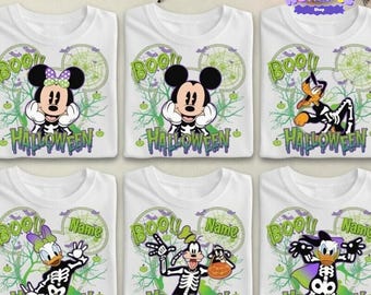 Vintage Disneyland Halloween All Characters Shirts, Mickey And Friends Halloween 2026 Shirt, Halloween Party Shirts, Family Halloween Shirts