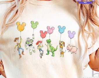 Comfort Colors Disneyland Toy Story Balloons Shirt, Toy Story 5 Family Matching Tee, Toy Story Tee, Toy Story Characters Tee,Disneyland Gift