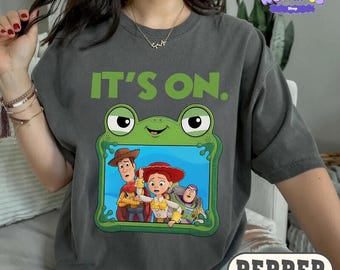 Comfort Colors Lilypad Its On Toy Story 5 Movie T-Shirt, Pixar Movie Fan Gift, Disneyland Family Trip Outfit Kid Shirt, Pixar Fan Shirt