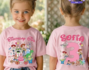 Toy Story Birthday Girl Shirt, Custom Disneyland Birthday Tee, Pixar Birthday Trip Gift, Disneyland Toddler Kids