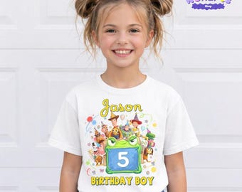 Personalized Toy Story 5 Birthday Boy Shirt, Infinity and Beyond, Woody and Buzz Lightyear Tee, Toy Story 5 Gift, Disneyland shirt