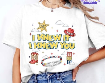 Retro Pixar Toy Story 5 Comfort Colors Shirt,I Knew It I Knew You Tee, Toy Story 5 Shirt,Western Cowgirl Boots Tee, Friendship Bracelet Tee