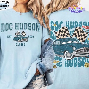 Comfort Colors Vintage Custom Pixar Cars Shirt, Lightning McQueen Mater Radiator Springs, Disneyland Family Tee, Disneyland Trip 2026 Tee immagine 4