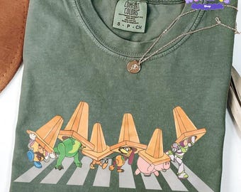 Comfort Colors Toy Story Crossing T-Shirt, Toy Story 5 Shirt, Toy Story Character Shirts, Disneyland Family Trip Tees, Toy Story T-shirts