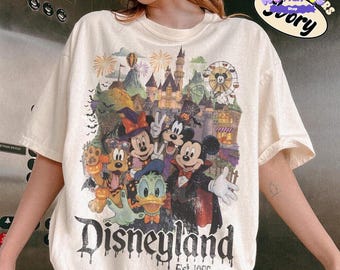 Comfort Color Disneyland Halloween California Shirt, Mickey and Friends Tee, Disneyland Trip Family Hallowween Shirt, Family Vacation Tee