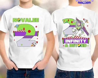 Personalized Toy Story Birthday Boy Shirt, To Infinity And Beyond Birthday Party Tee, Buzz Lightyear Shirt, Toy Story Birthday Boy T-Shirts