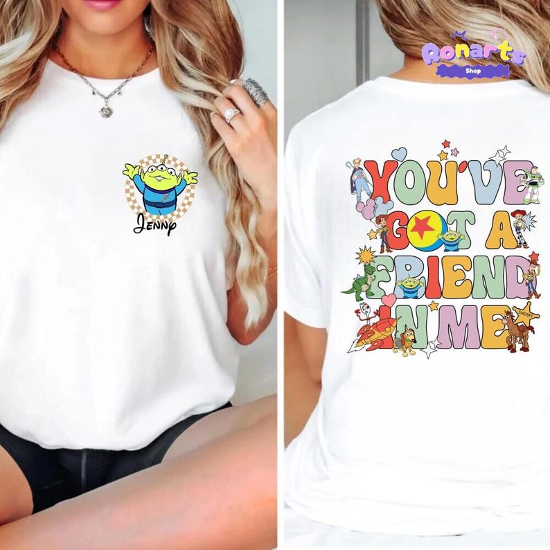 Custom Toy Story Family Matching Shirts, Personalized Woody Shirt, Jessie Rex Slinky Alien Matching Group Tees, Buzz Lightyear Shirt image 3
