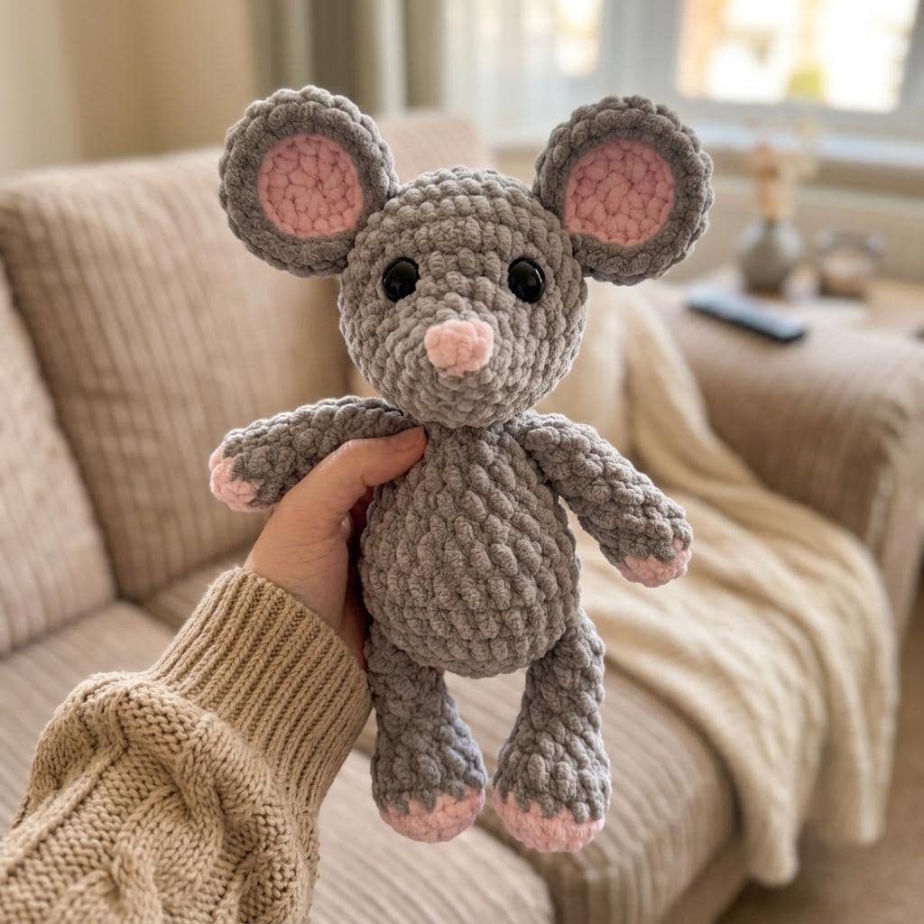 39 Mouse Crochet Patterns: Cute, Giftable Designs for Confident Beginners and More 7 Mouse Cute Amigurumi Mouse