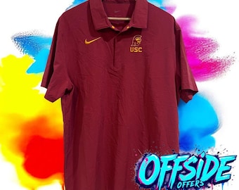 USC Trojans Pikétröja Herr XL Röd Nike Dri Fit NCAA Performance