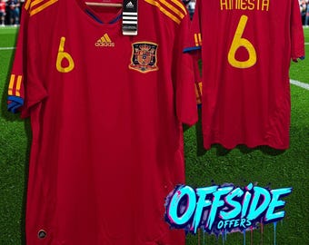 Camiseta Retro España 2010 #6 INIESTA Local XXL