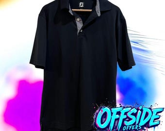 Classic Footjoy Golf Black Polo Shirt