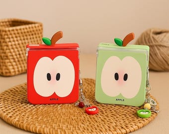 Red Green Apple Cartoon Phone Case – Samsung Galaxy Z Flip 3/4/5/6/7 Protective Cover