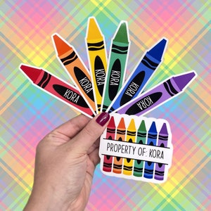 CRAYON NAME STICKERS